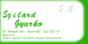 szilard gyurko business card